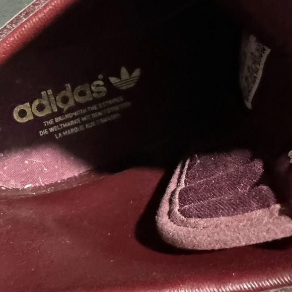 Adidas Originals Honey 2.0 Leather Suede high top  Maroon US8 croc print unique - Picture 7 of 8